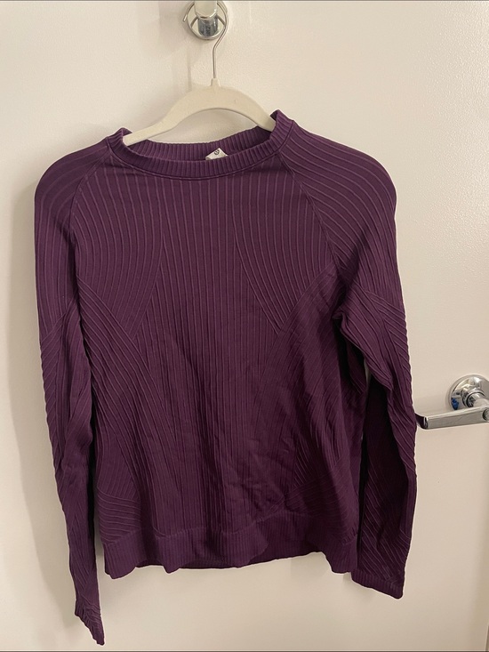 lululemon athletica Sweaters - lululemon athletica Plum Ribbed Crewneck Sweater